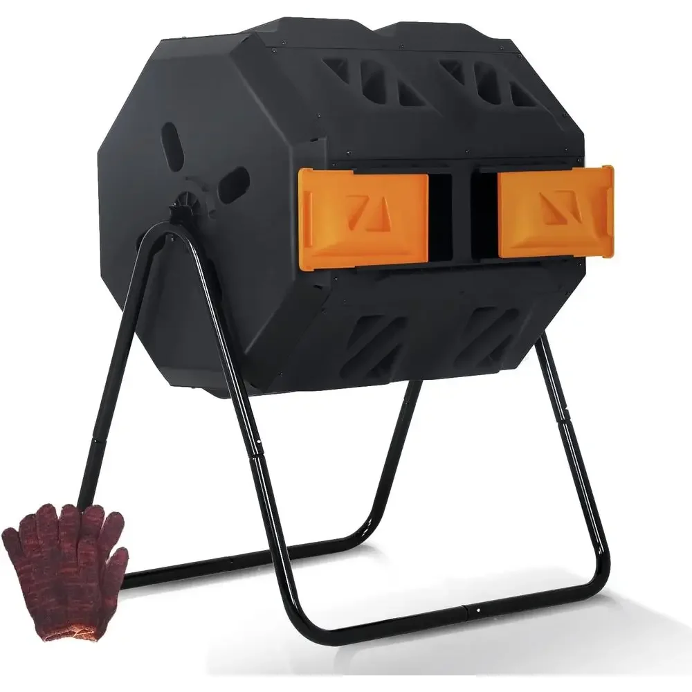 Compost Bin - Двухкамерный вращающийся уличный компостный контейнер объемом