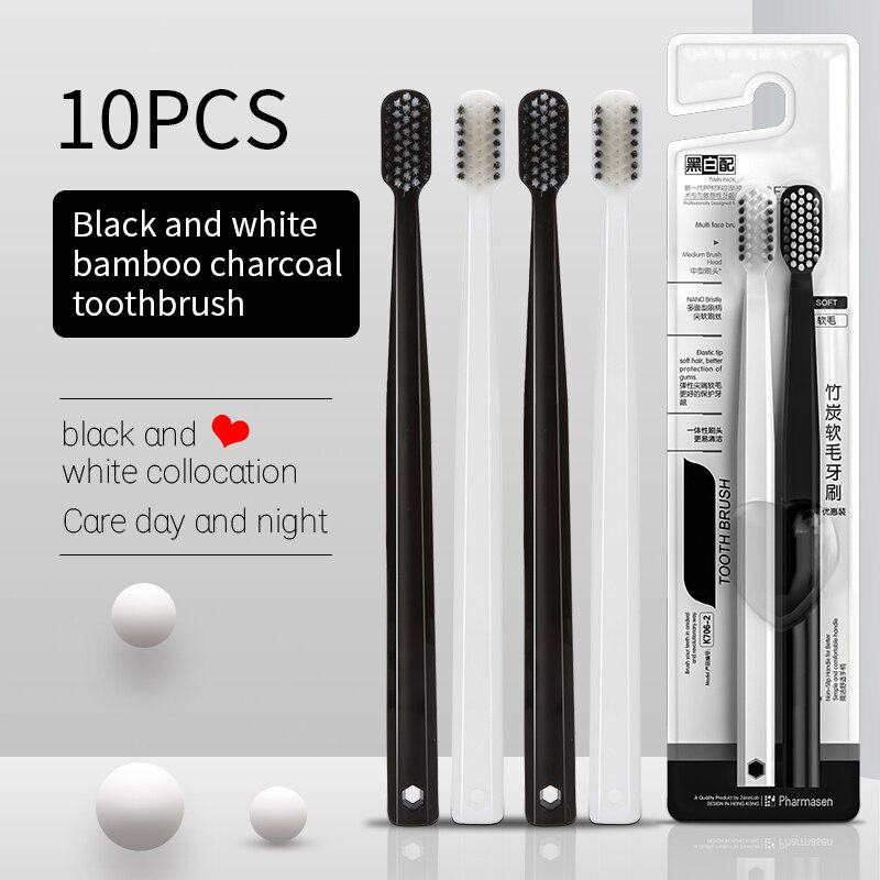 10 шт., бамбуковая угольная ще – обзор и цена Bamboo Toothbrush