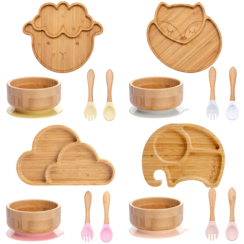 4 шт., Детские тарелки на прис – обзор и цена Bamboo Cutlery